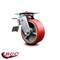 Service Caster 5 Inch Red Poly on Cast Iron Caster with Roller Bearing and Total Lock Brake SCC-TTL30S520-PUR-RS - alternate 3